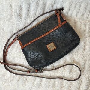 Dooney & Bourke Black and Tan Crossbody Bag